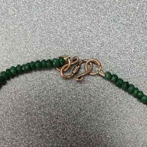 Handmade Jewelry - Genuine Emerald Faceted Rondelles Necklace. Handmade Jewelry - Genuine Emerald Faceted Rondelles Necklace.